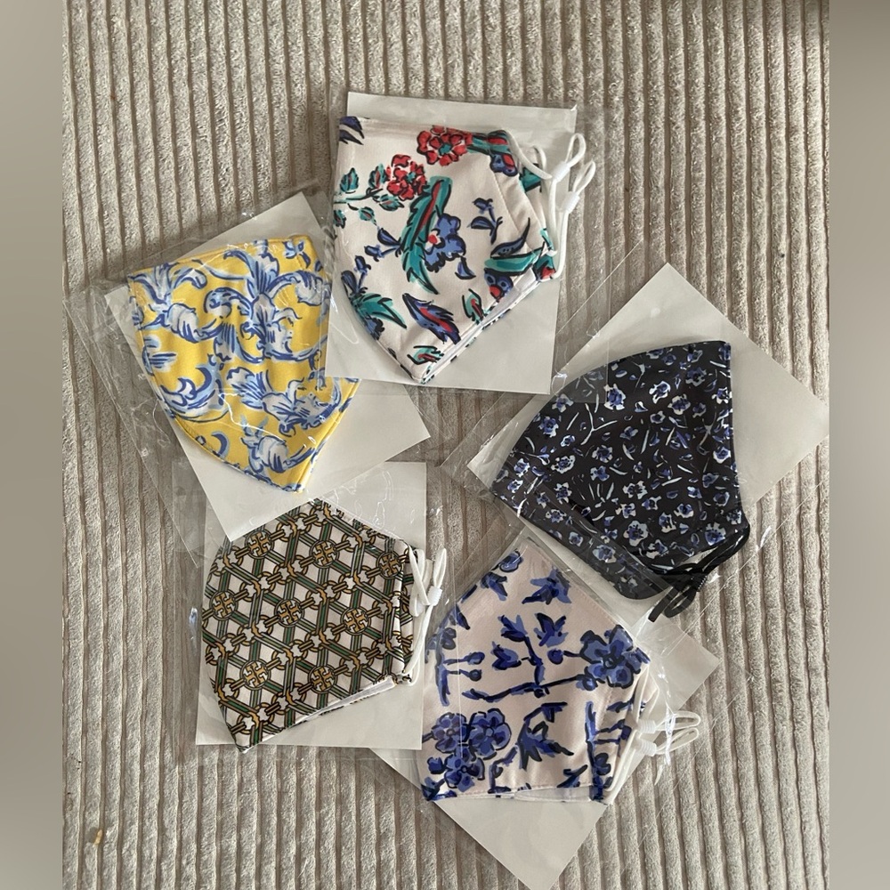 Tory Burch Floral Face Masks Set of 5